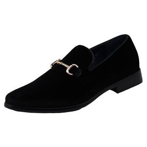 Giorgio Brutini Black Suede Slip On Loafers /Smoking Slippers - Size 9